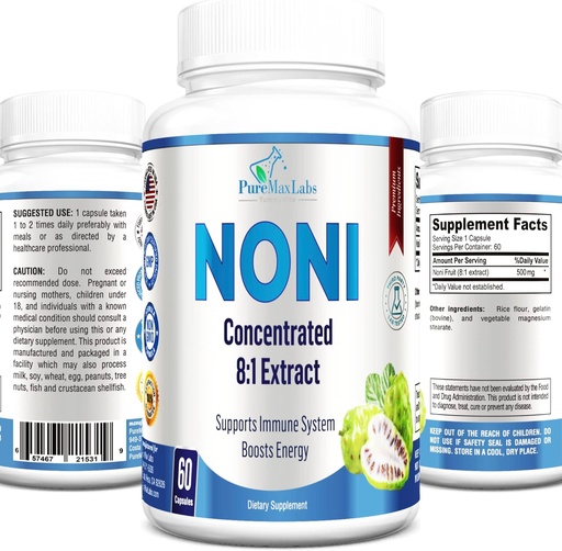[BRSRMBA3BAMWGC3B] Noni Capsules - Noni Fruit Extract, (Morinda Citrifolia), Immune Support - 60 cápsulas