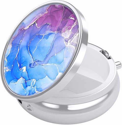 [BRSW22TQO55AECTD] Nipichsha Pill Box, Malý Pouzdro na Pill pro Purse & Pocket, Roztomilý Pořadatel Travel Medicine, Portable Medicine Container Holder to Hold Vitamíny, Léky, Rybí olej a dodatek, Blue Marble