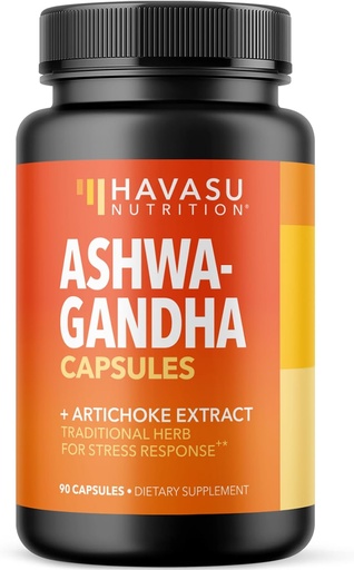 [BRSWECQKPIFA4DTD] Ashwagandha 1000mmg amb Extreudor Artichoke - Ashwagandha Capules per a Stres, Momut i Implementació de l'Energia - Adaptogen Herbal Implementació dels homes i de les dones - 90 Vegan, No-GO Caples, 45 Servs