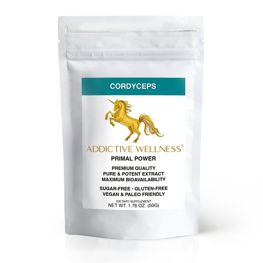 [BRSWYY34CQPRAFIY] Addictive Wellness Cordyceps Militaris – 5.4 mg/g Cordycepin – High Potency Mushroom Powder – Energy & Endurance Support – Grown in Canada, Tested in USA