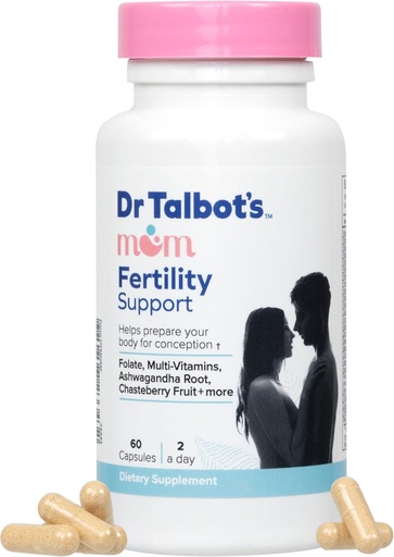 [BRSROBI7DJ5A4CLA] Dr. Talbot's Mom Fertility Support Multi-Vitamins - Aids Ovulation і готує тіло для зачаття - 60 капсули