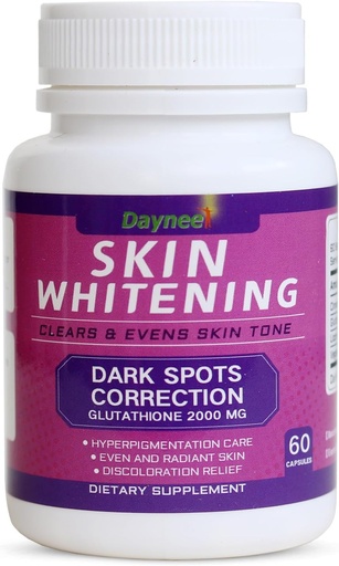 [BRSROGD7BMAQEGT3] AIHIYO 皮肤 白宁 Capsule, Clears & Evens Skin Tone, 暗点校正, 60 个计数