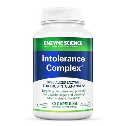 [BRSWI2T6AUFWOETK] Enzyme Science Intolerance Complex - Digestive Enzyme Supplement for Women & Men, Enzymes for Digestion, Gut Health & Food Intolerances, Targets Gluten & Lactose, Helps Gas & Bloating, Vegan - 30 Caps