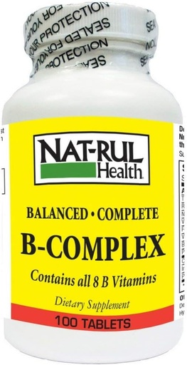 [BRSWIYYHDICGCFQ3] NAT-Rul Vitamin B-Complex Tablets 100 ea