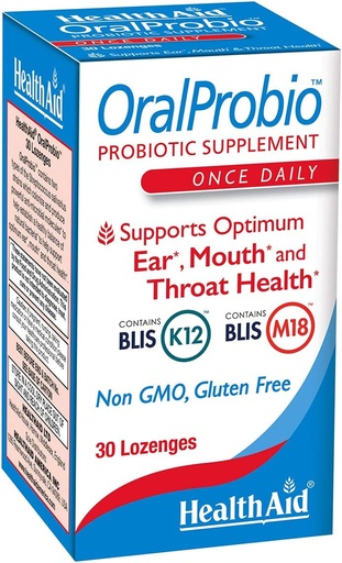 [BRSWIAI7BYOWE3TO] OralProbio 30ct, Once Daily Chewable Tablets, Supports Optimum Ear, Mouth, and Throat Health, Non GMO, Gluten Free, Peppermint Flavor, Contains BLIS K12 & M18