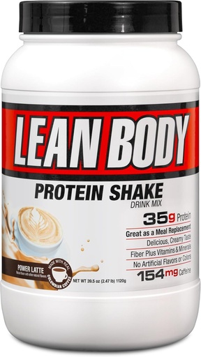 [BRSWGZQ6PIIWOYLG] Labrada Lean Body MRP med Premium Columbia Coffee (154mg koffein), Power Latte, 2,47LB Tub Emballage Maj Vary