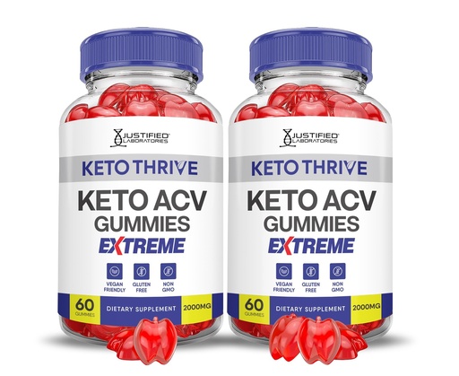 [BRSRAZYQDMJQKHL7] (2 Pack) Keto Thrive Keto ACV Gummies Extreme 2000MG Keto Thrive Keto Gummies Apple Cider Vinegar Formulated with Pomegranate Beet Juice Powder B12 Vegan Non GMO 120 Gummys
