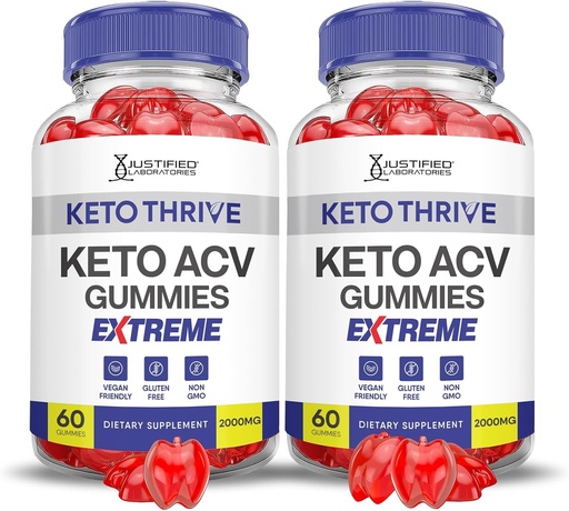 [BRSRAZYQDMJQKHL7] 合理实验室(2 Pack Keto Thrive Keto ACV Gummys Extreme 2000MG Keto Keto Keto Gummys 苹果 苹果 苹果 苹果 苹果 苹果 苹果 苹果 苹果 苹果 配有 石榴 蜂蜜 果汁 B12 Vegan Non GMO 120 Gummys