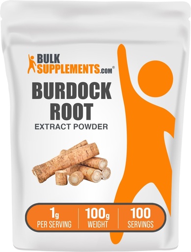 [BRSWKHQ6O4FBEFDO] BulkSupplements.com Burdock Root Extract Powder - Burdock Root Powder, Herbal Supplement - Vegan & Gluten Free, 1g per Serving, 100g (3.5 oz) (Pack of 1)