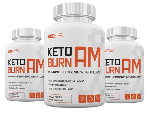 [BRSW2HQ2OUFAI23U] Nutra City (Pack of 3) Keto Burn AM Morning Ketogenic Weight Management, Keto Burn Pills for Men and Women, 180 Capsules, 3 Months Supply