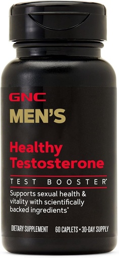 [BRSWGAD7BYCQIAA4] GNC Men's Healthy Testosterone, Testosterone and Sexual Health Support, 60 Caplets