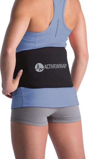 [BRSWI2QMOB7AOEA7] ActiveWrap - Back Ice Pack for Back Pain, Swelling, Sprain, Spasm, Stiffness and More, Reusable Ice Pack for Injuries with Compression Strap, Use for Hot and Cold Therapy, Small/Medium