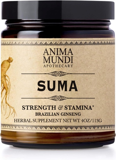 [BRSWKHY2OBYGEADG] Anima Mundi Apothecary Suma Brésilian Ginseng Root Powder - Superfood Energy Support - Poudre de supplément à base de plantes - Ajouter aux smoothies, thé, café et plus (4oz / 113g)
