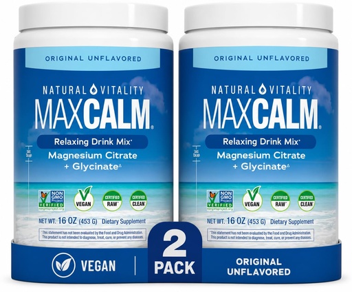[BRSRMHAOBUIQIDLG] Natural Vitality Natural Magnesium Calm (2 Bottles of 16 Ounce)