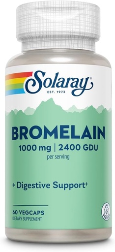 [BRSWIZYZOMIWY2D6] Solaray - Bromelain Extra Strength 500 mg. - 60 Capsules