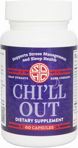 [BRSROBQ5O4MAMG3A] Snap Dynasty Chi’ll Out - 60ct Capsules, Pack of 1 - Plant Based Supplement, Non Sedative Support for Sleep & Stress, Naturally Support Sleep Health & Stress Management