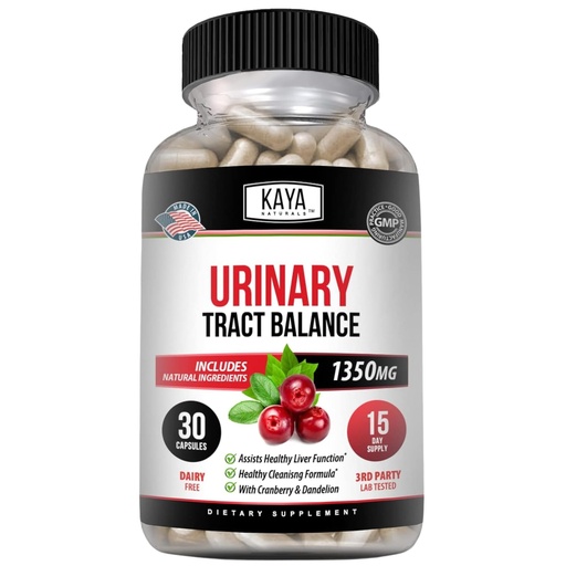 [BRSRMZI2BUJRO3Q7] Kaya Naturals - D-Mannose - Urinary Tract UT Cleanse & Bladder Health - Made with Cranberry, Hibiscus & Dandelion Root - D Mannose Capsules Cranberry Supplement - 30 Veggie Capsules