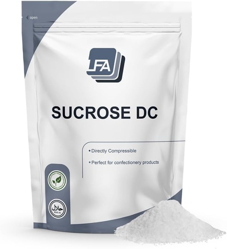 [BRSROFQYCRYA2D3A] Sacrosa DC Proszek z 3% Maltodekstryny - 5 kg (11 lb) - Bezpośrednia kompresja Tableting Sugar Sweet Binding Agent do prasy tablet Pilka Pigment Mix - Suplement do żucia Mint Gum