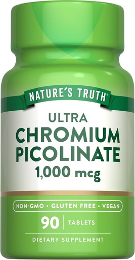 [BRSWICQBBBYQYCLU] Pravda prírody Ultra Chróm Pikolinát 1000mcg 