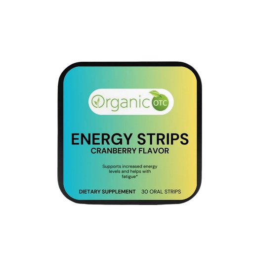 [BRSRAEANCMBRQHLF] Energy Strips - Convenient Daily Energy Enhance, Supports Vitality and Focus, Refreshing Cranberry Flavor, Easy-to-Use, Dietary Supplement, 30 Oral Strips