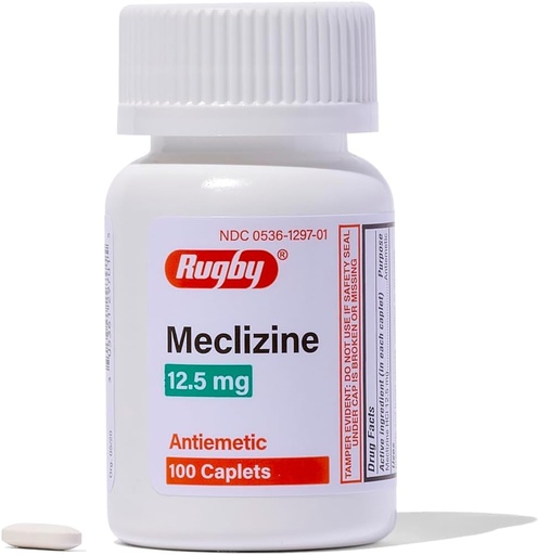 [BRSWYH35AAFB6GQV] Rugby Meclizine 12.5 mg Caplets - Antiemetic Hareket Hastalığı Symptom