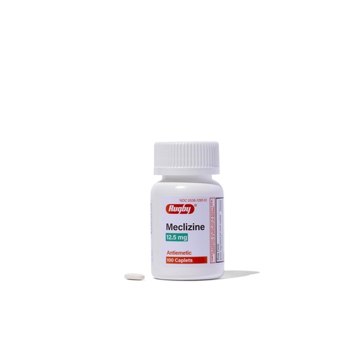 [BRSWYH35AAFB6GQV] Rugby Meclizine 12.5mg Caplets - Antiemetic Motion Sickness Symptom Relief - 100 Count (1 Pack)
