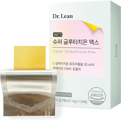 [BRSRAYYBBUBRS3L4] Dr. Lean Super Glutathione Max – 427mg High-Potency Strips with Milk Thistle, Collagen & Hyaluronic Acid | Fast-Melt ODF, Antioxidant, Skin & Liver Support, K-Beauty, Made in Korea (30 Strips)