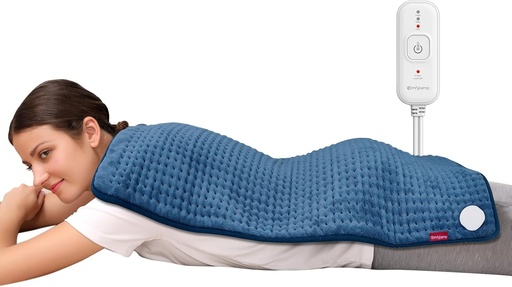 [BRSW2AQ3OYNA22Q6] Comfytemp Heating Pad for Back Pain Relief, Extra Large Heating Pad XXL, Birthday Gifts for Women Mom Her Wife, 17''x 33'' King Size Electric Heating Pads for Period Cramps (Blue)