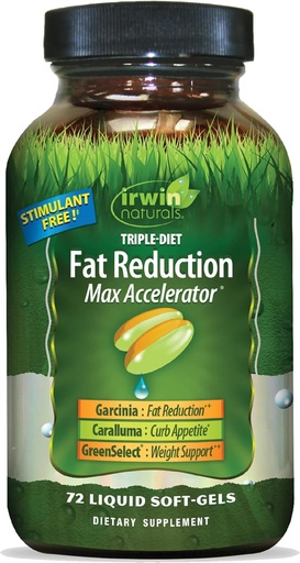 [BRSWIFADCUGQO3DC] Irwin Naturals Triple-Diet Fat Reduction Max Accelerator - תומך בניהול משקל בריא - 72 ליטרים נוזליים