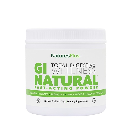 [BRSWG2YTCQHGYDYY] NaturesPlus GI Natural Total Digestive Wellness - 0.38 lbs Powder - Fast-Acting Drink Mix with Probiotics, Prebiotics, L-Glutamine & Enzymes - Vegetarian, Gluten Free - 30 Servings