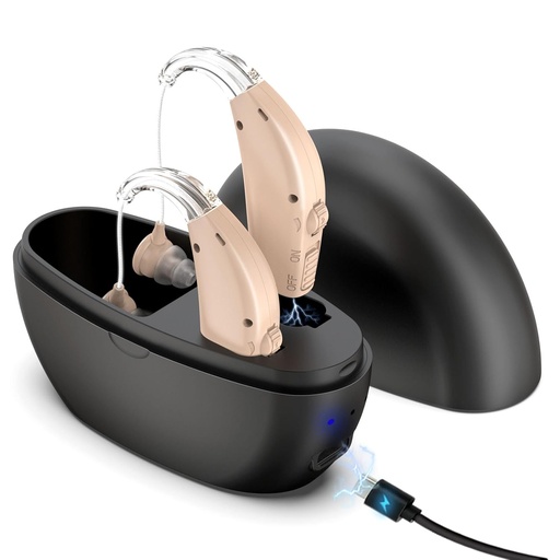 [BRSRAZQ7PIMG2AYY] Hearing Aids for Seniors, T TESTRUST Rechargeable Hearing Aids Digital, Behind-The-Ear BTE Ear Aids, Adults Sound Amplification Devices with Noise Reduction, Save for Hearing Loss, OTC, 1 Pair