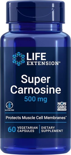 [BRSWKHY4PMFRMELG] Carnosine, L-carnosine, Luteolin, Vitamin B1, Muscle Support, Exercise Recovery, Heart Health, Gluten-Free, Non-GMO, Vegetarian, 60 Capsules