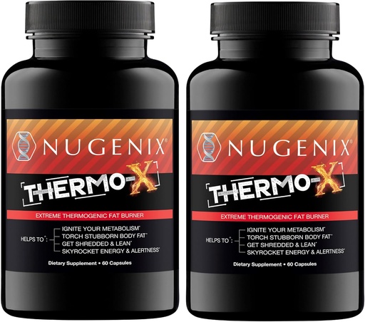 [BRSRAHD3OVYRUDL2] Nugenix Termo- X: Termogeninis riebalų degiklio papildymas vyrams, Extreme Metabolic Accelerator, 120 Count