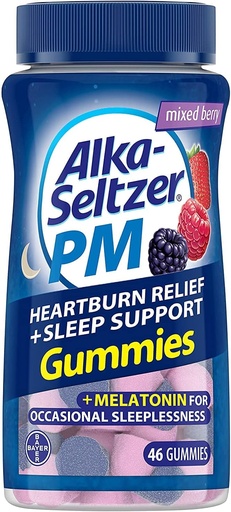 [BRSWGGL5DMBB4FIV] Alka-Seltzer PM Heartburn Relief + Sleep Support Gummies, 46 ct (Pack of 2)