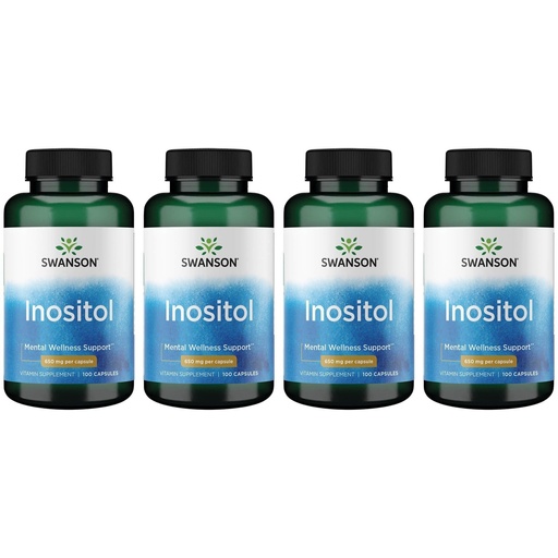 [BRSWGFD3CIMRSDL7] Swanson Inositol 650 Milligrams 100 Capsules (4 Pack)