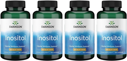[BRSWGFD3CIMRSDL7] Swanson Inositol 650 miligramů 100 tobolek (4 balení)