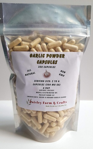 [BRSWGBATOQBWADQU] Garlic Capsules - Variety Pack Sizes - Made Fresh On Demand! (300 Pk)
