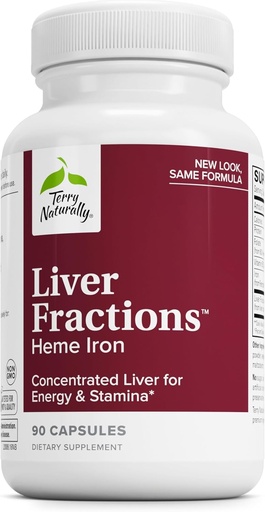 [BRSWIYYOOMEG22LU] Terry Naturally Liver Fractions - Endurance & Energy Support with Gentle Iron - Dietary Supplement Supports Healthy Red Blood Cell Formation - Iron Supplement for Liver Health - 90 Capsules