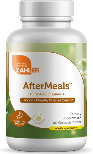 [BRSWIEIECB7B2CDO] Zahler AfterMeals™, Fruit-Based Enzymes+, 100 Chewable Tablets