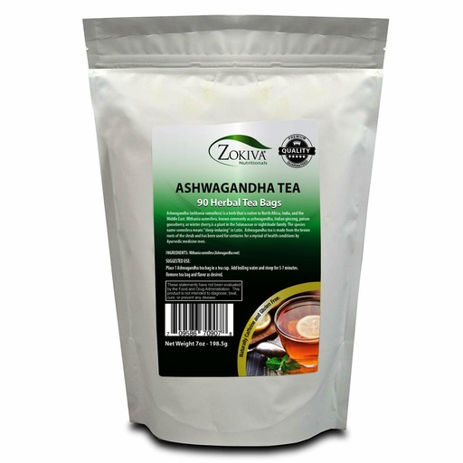 [BRSWEBL3BN6AGALJ] Ashwagandha Tea Organic 90 Çanta Premium Quality 100% Pure Root -Withania Somnifera