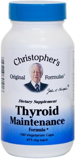 [BRSWIGYOBEDRWH3G] Christopher's Original Formulas Thyroid Maintenance Formula Capsule, 100 Count