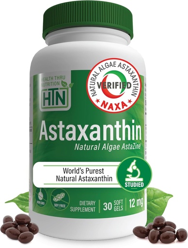 [BRSWGHAHDIHB6YDV] Sănătate Thru Nutriție Astaxanthin Triple Putere 12 mg Supliment 30 Softgels 