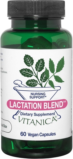 [BRSWIZYBDMPWEYDU] Vitanica Lactation Blend, Lactation Supplement, Breastfeeding Support Increase Breast Milk Supply and Flow, Organic Fennel, Milk Thistle, Fenugreek Seed and More, Non-GMO, Vegan, 60 Capsules