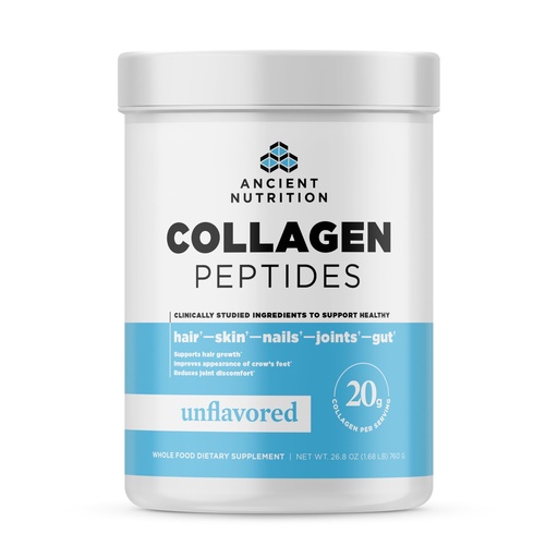 [BRSW2GQPOEPRGDT2] Ancient Nutrition Collagen Peptides, Collagen Peptides Powder, Unflavored Hydrolyzed Collagen, Supports Healthy Skin, Joints, Gut, Keto and Paleo Friendly, 38 Servings, 20g Collagen per Serving