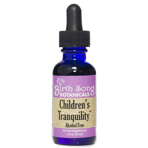 [BRSWI2TQCQBGADY3] Birth Song Botanicals Children's Tranquility Tincture, Herbal Supplement with Valerian Root and Chamomile, 1oz Bottle Children's Herbal Immune Support, 1oz