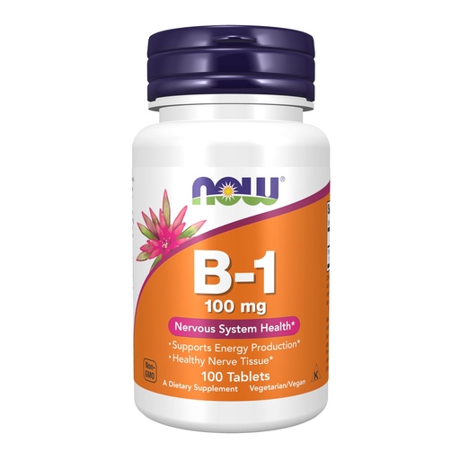 [BRSWIYTQCN5BAC36] NOW Foods Supplements, Vitamin B-1 100 mg, Energy Production*, Nervous System Health*, 100 Tablets