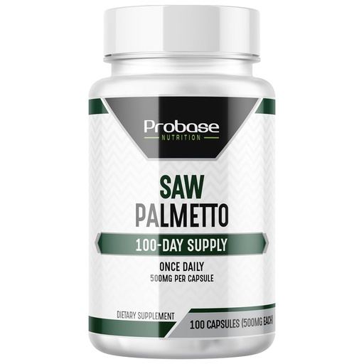 [BRSRAGA5AQIGKDYY] Probase Nutrition Saw Palmetto Herbal Supplement for Prostate and Urinary Health Support, 500mg, 100 Capsules, 3+ Month Supply
