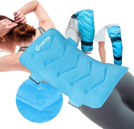 [BRSRMCAQC4IA4CDA] Paquete de xeo de volta completo para lesións Reutilizable Gran Folla de xeo para alivio da dor de costas, flexibles compresións de terapia fría para o swelling, Bruises, esguinces, cirurxía, XXL, 21 "x13"
