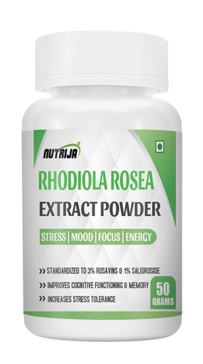 [BRSRMHYYA56Q4CTP] NutriJa Rhodiola Rosea Root Extract Powder | Standardized to 3% (50 Grams)