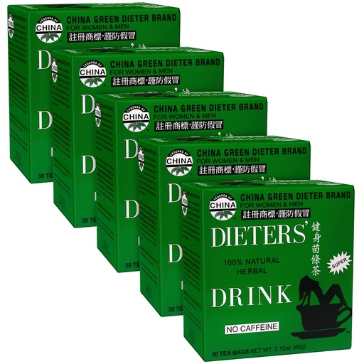 [BRSWIYY4OB4WKHQZ] Uncle Lee's Tea Detox Tea with Senna Laxative, Constipation Relief for Adults, Supports A Healthy Weight, Caffeine-Free Herbal Tea Bags, 30 Count (Pack of 5)